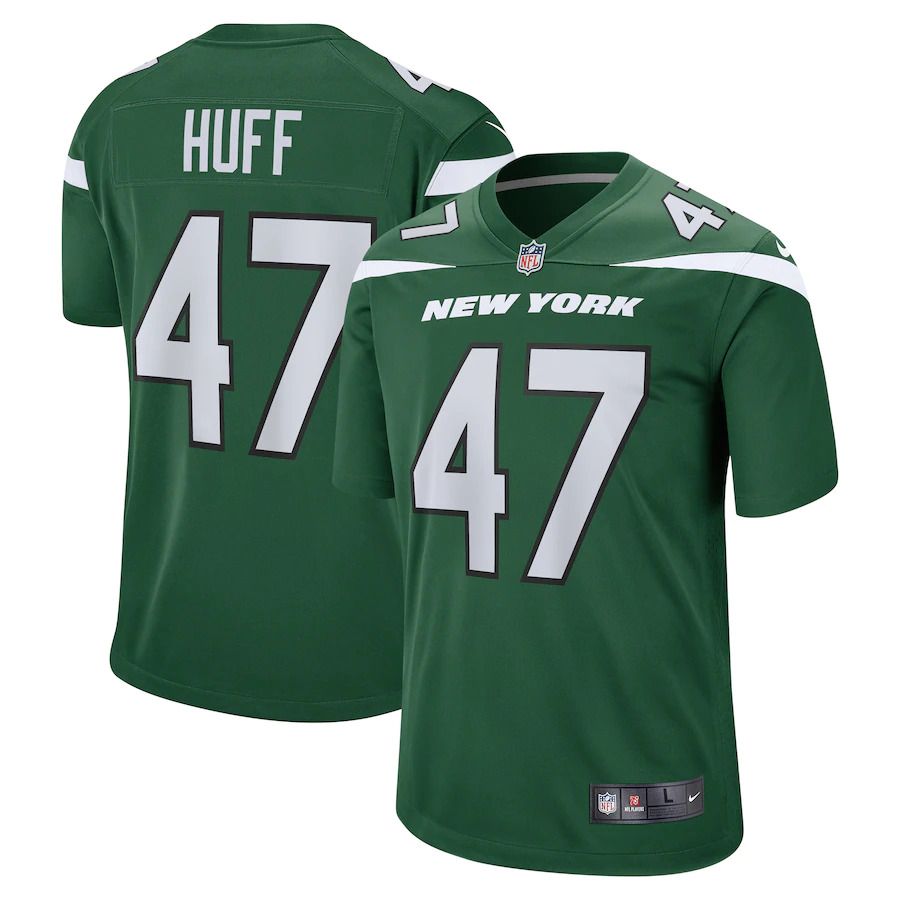 Men New York Jets #47 Bryce Huff Nike Gotham Green Game NFL Jersey->new york jets->NFL Jersey